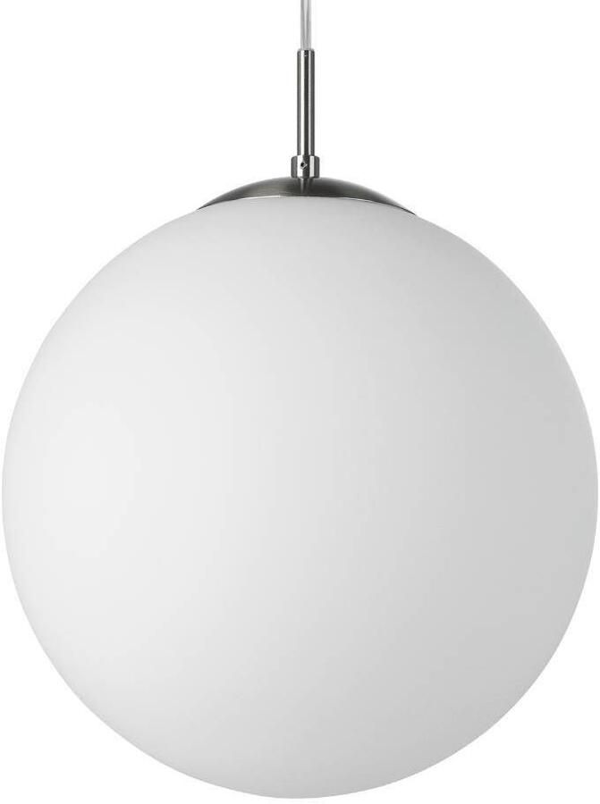 EGLO Hanglamp RONDO hanglamp metaal in zilver glas in opaal mat wit E27 - Foto 4