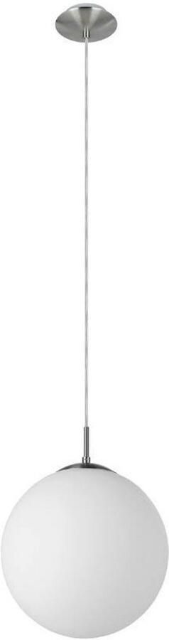 EGLO Hanglamp RONDO hanglamp metaal in zilver glas in opaal mat wit E27 - Foto 9