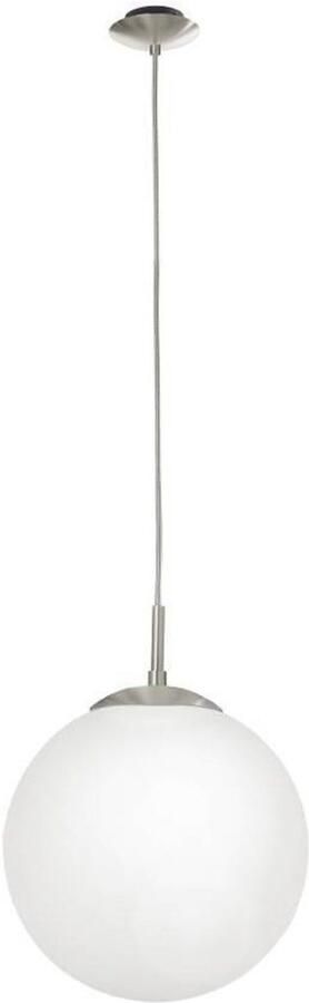 EGLO Hanglamp RONDO hanglamp metaal in zilver glas in opaal mat wit E27 - Foto 7