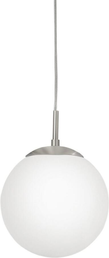 EGLO  Rondo - Hanglamp - 1 Lichts - Ø200mm. -Nikkel-Mat - Wit - Foto 8