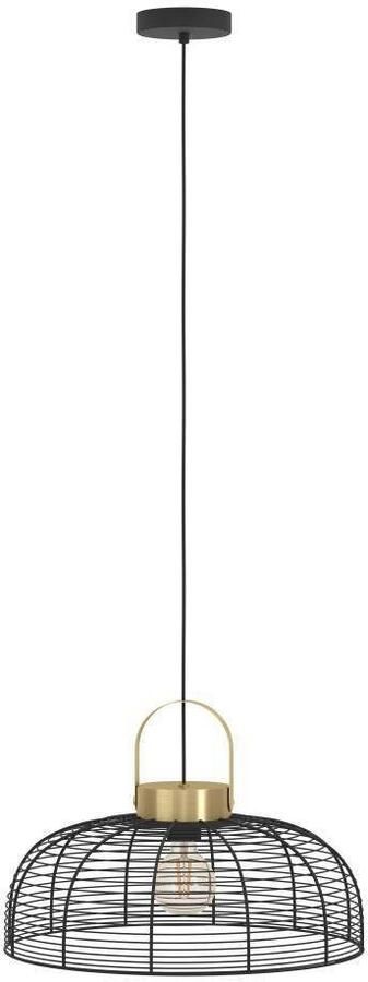 EGLO Hanglamp ROUNDHAM Hanglamp eetkamerlamp Industrial metaal in zwart Ø 45 cm (1 stuk) - Foto 5