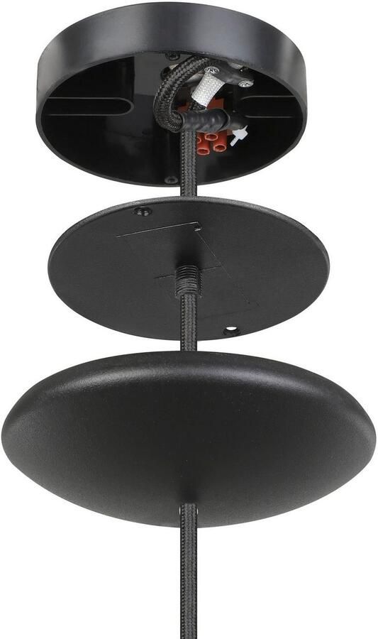 EGLO Hanglamp SABINAR Pendellampe Stahl und Holz E27 IP20 Esstischlampe Lampe Hanglamp in zwart en bruin van staal hout excl. E27 40W (1 stuk) - Foto 3