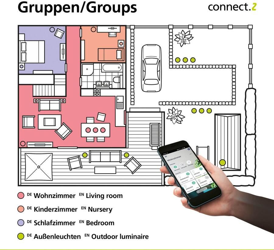 EGLO connect.z Calagrano-Z Plafondlamp 45 cm Zwart Wit Instelbaar RGB & wit licht Dimbaar Zigbee - Foto 6