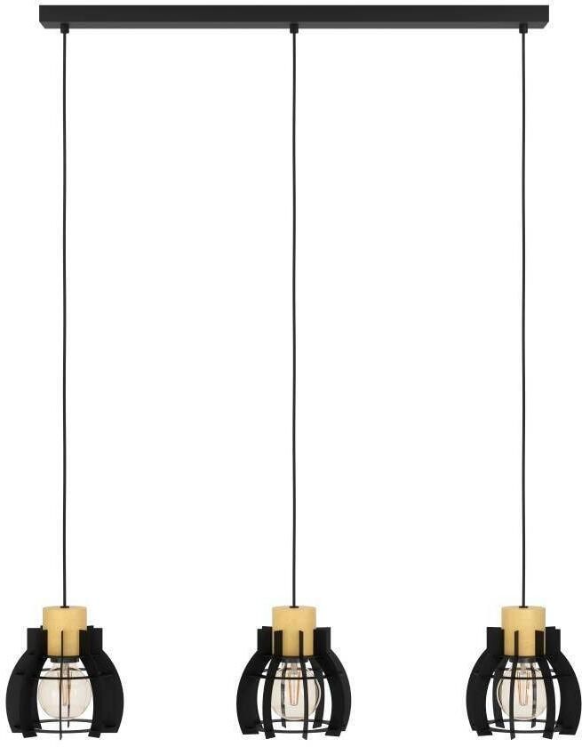 EGLO Hanglamp STILLINGTON 1 hanglamp industriële stijl zwart hanglamp (1 stuk) - Foto 3