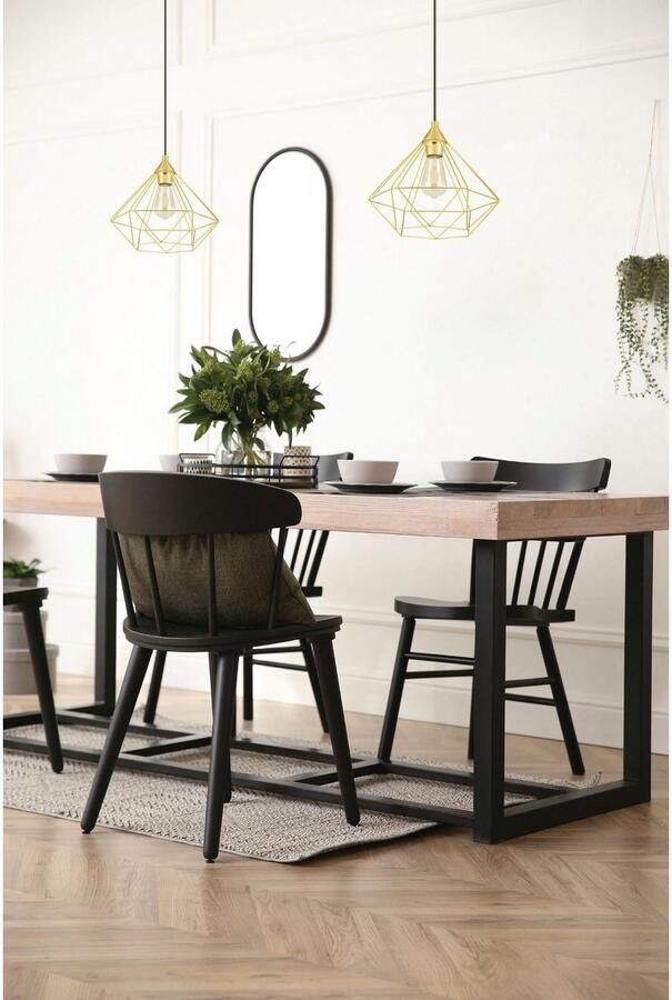 EGLO Hanglamp TARBES Hängelampe E27 Stahl Esszimmerlampe Vintage IP20 Lampe Hanglamp metaal eettafellamp woonkamerlamp E27 Ø 32 5 cm (1 stuk) - Foto 4