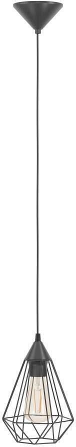 EGLO Hanglamp TARBES hanglamp pendellamp vintage retro staal zwart E27 - Foto 8