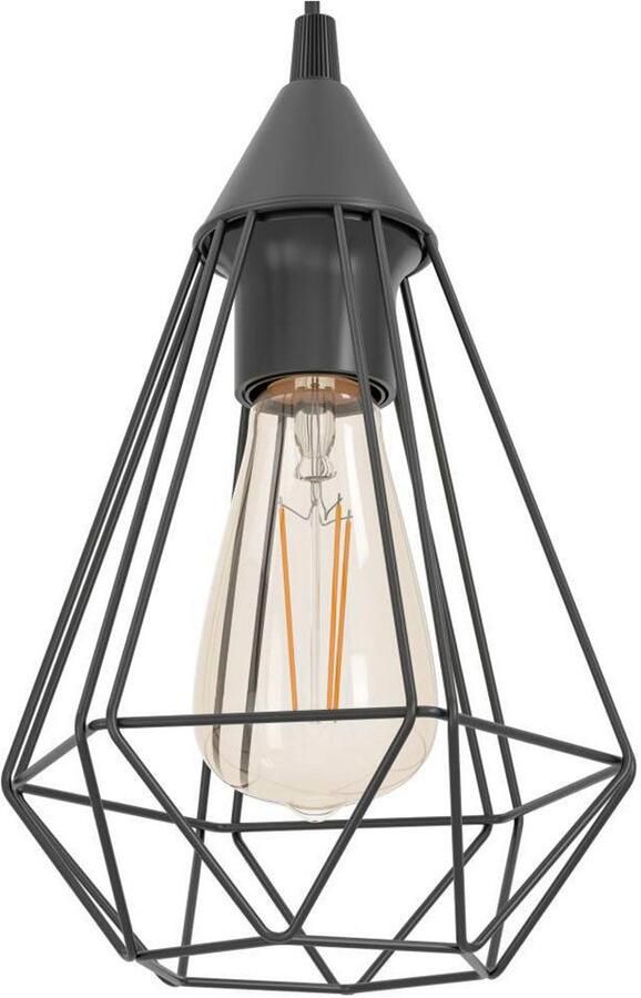 EGLO Hanglamp TARBES hanglamp pendellamp vintage retro staal zwart E27 - Foto 5