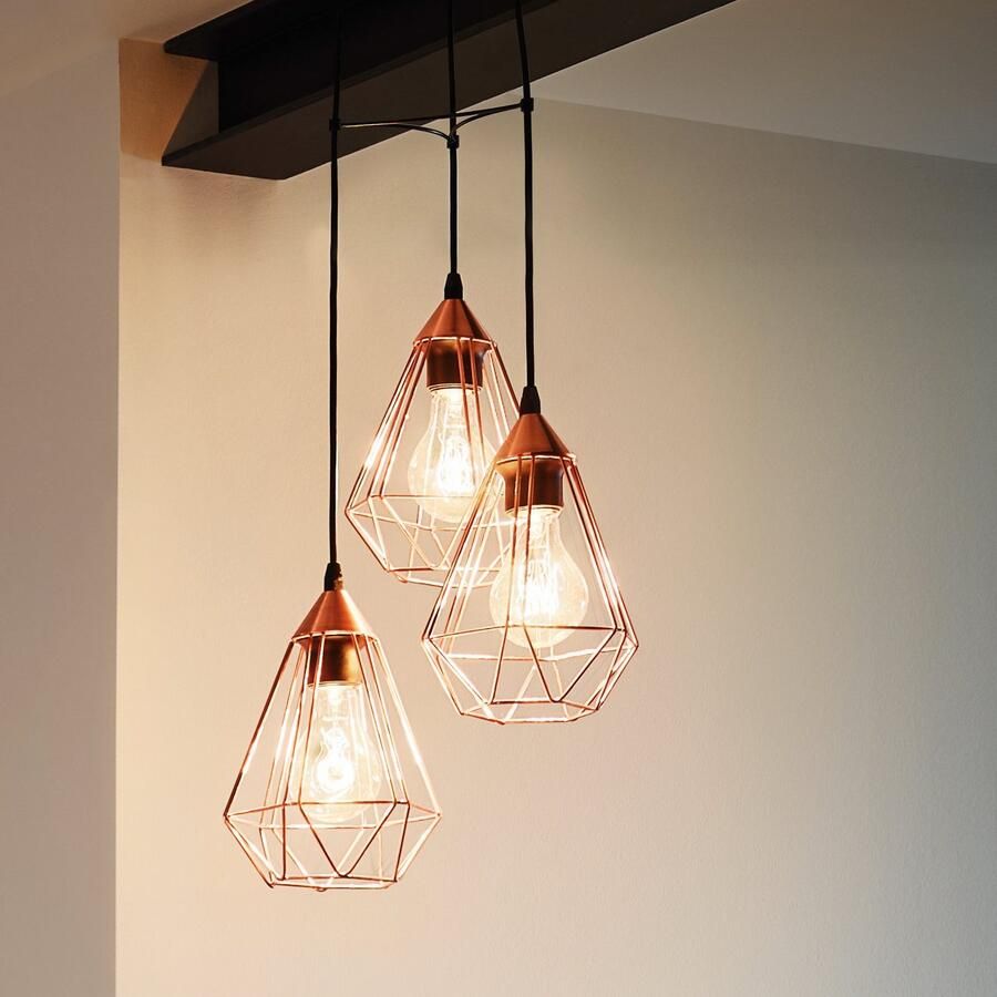 EGLO  Tarbes Hanglamp - E27 - Ø 31 cm - Zwart Koper - Foto 2