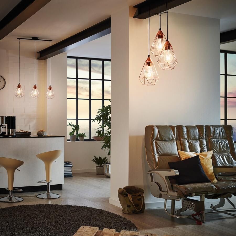 EGLO  Tarbes Hanglamp - E27 - Ø 31 cm - Zwart Koper - Foto 3