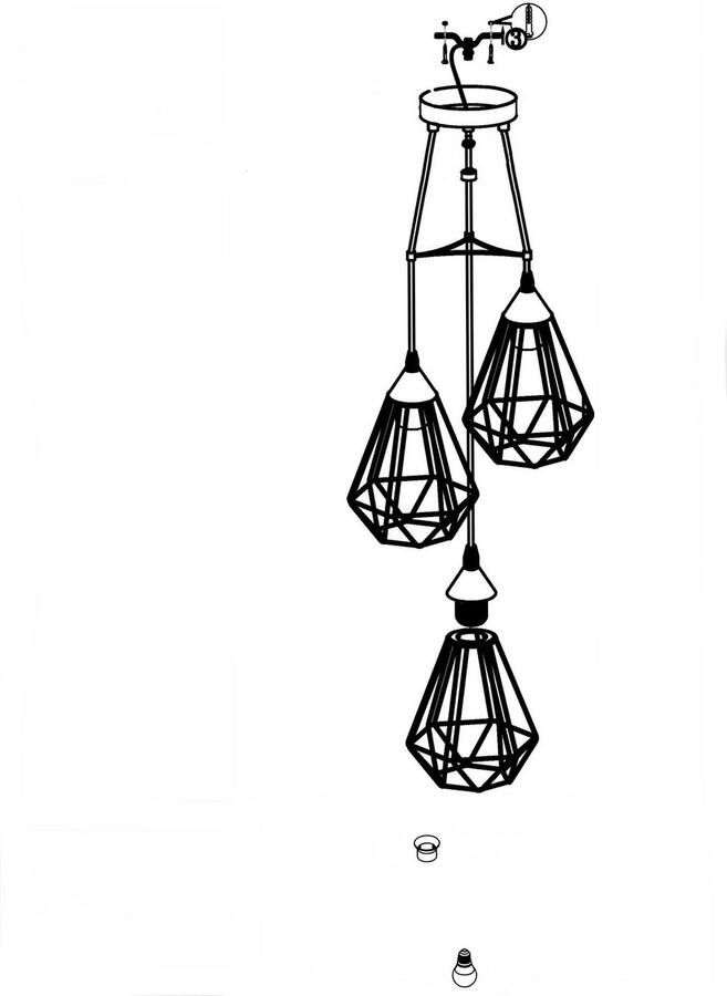 EGLO  Tarbes Hanglamp - E27 - Ø 31 cm - Zwart Koper - Foto 4