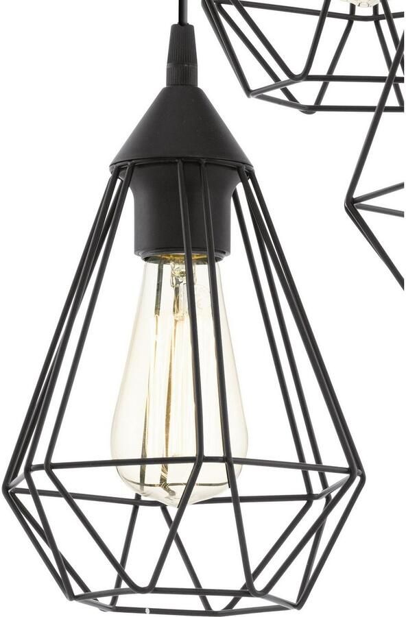 EGLO Hanglamp TARBES Pendellampe Stahl IP20 E27 Vintage Esstischlampe Lampe Hanglicht hanglamp - Foto 4