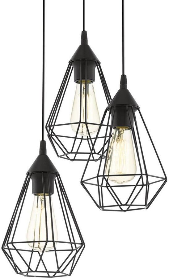 EGLO Hanglamp TARBES Vintage hanglamp eetkamer retro industrieel design E27 Ø 31 cm (1 stuk) - Foto 4