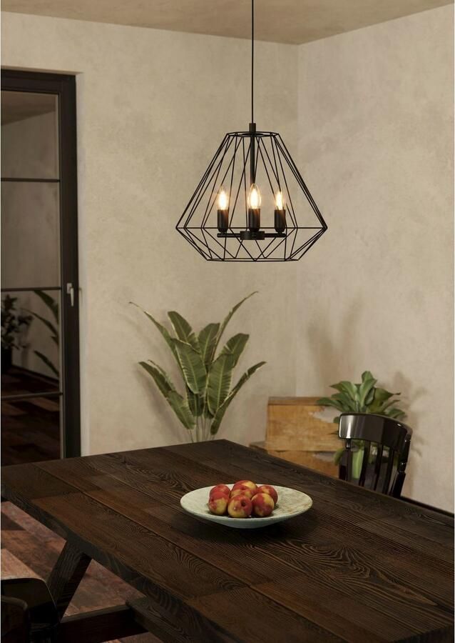 EGLO Hanglamp TARLE Hanglamp in zwart van staal excl. E14 40W (1 stuk) - Foto 3