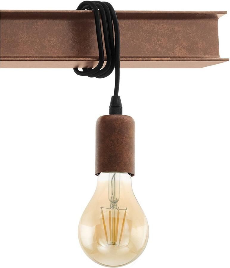 EGLO Hanglamp TOWNSHEND 4 hanglamp staal roestlook retro vintage E27 - Foto 6