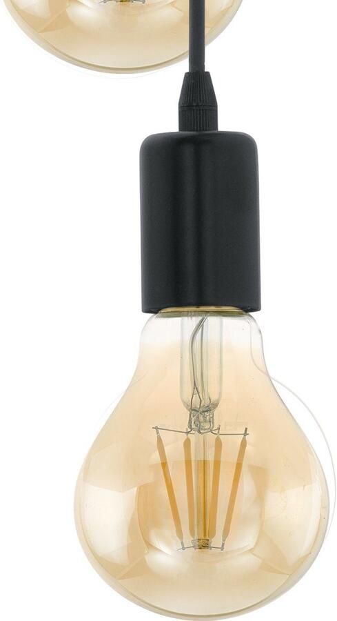 EGLO Hanglamp TOWNSHEND zwart bruin l100 x h110 x b10 cm retro vintage eettafel - Foto 6