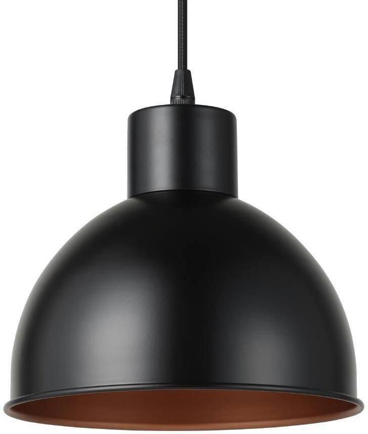 EGLO Hanglamp TRURO 1 hanglamp eettafellamp staal zwart koper E27 Vintage hanglamp Industrial retro hanglamp fitting: E27 - Foto 3