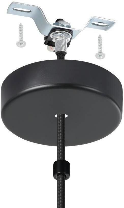 EGLO Hanglamp TRURO 2 hanglamp eettafellamp staal zwart koper E27 Vintage hanglamp van staal zwart koper E27 fitting Ø 37 cm (1 stuk) - Foto 3