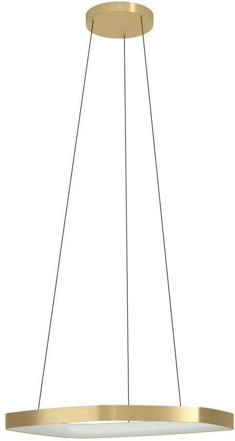 EGLO Hanglamp VALLEROSA Pendellampe Alu Stahl und Kunststoff Esstischlampe Lampe dimbare pendelleuchte metall in messing-gebürstet lampe ø 58 cm (1 stuk) - Foto 3