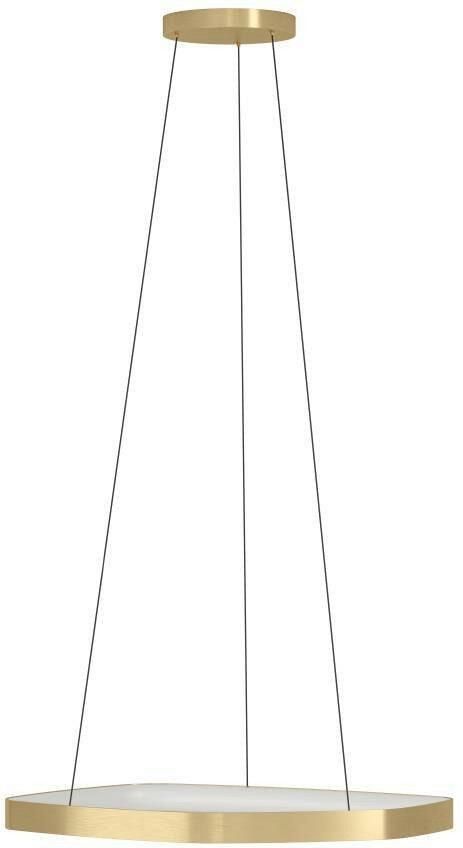 EGLO Hanglamp VALLEROSA Pendellampe Alu Stahl und Kunststoff Esstischlampe Lampe dimbare pendelleuchte metall in messing-gebürstet lampe ø 58 cm (1 stuk) - Foto 4