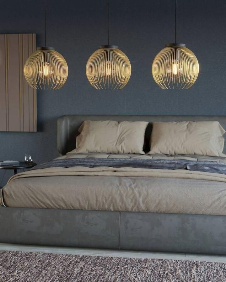 EGLO Â VenezuelaÂ HanglampÂ -Â E27Â -Â 93 5Â cmÂ -Â Goud Zwart Leen Bakker - Foto 4