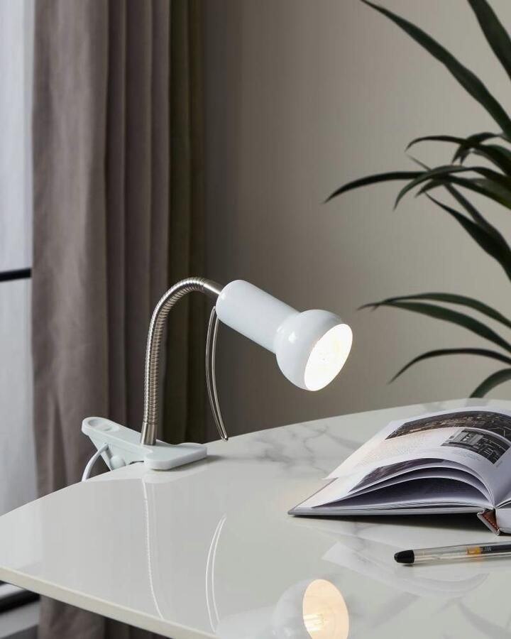 EGLO Klemlamp FABIO klemspot excl. lamp E14 met klem kantoor Klem lamp leeslamp schakelaar flexibele lampen hals hoogte: 30cm - Foto 4