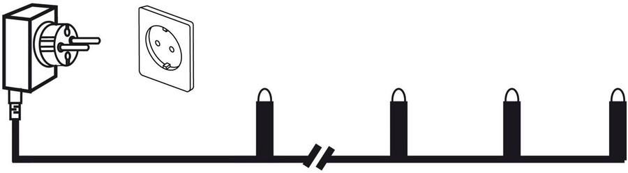 EGLO Led-lichtsnoer SERIE LED zwart 160x0 062w verlichting licht kerstverlichting kerstversiering decoratieve verlichting decoratie winter winterdecoratie kerst - Foto 7