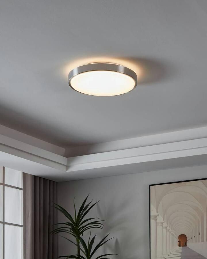 EGLO Led-plafondlamp COMPETA 1 Plafondlamp lamp kleur: zilverkleur wit L: 34 cm (1 stuk) - Foto 4