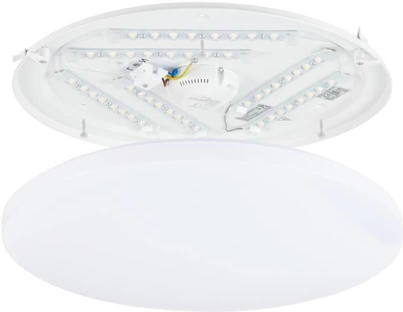 EGLO Led-plafondlamp FRANIA plafondlamp wit lage opbouw Watt kantoor Plafondlamp Lamp voor de woonkamer kleur: wit Ø: 43 cm (1 stuk) - Foto 4