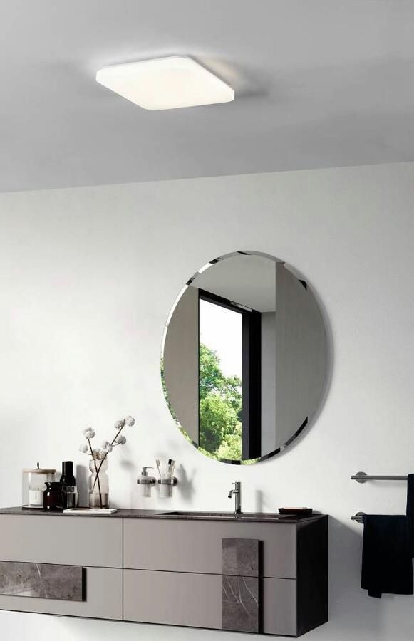 EGLO Led-plafondlamp FRANIA plafondlamp wit lage opbouwhoogte 1x14 6 watt kantoor IP44 (1 stuk) - Foto 6