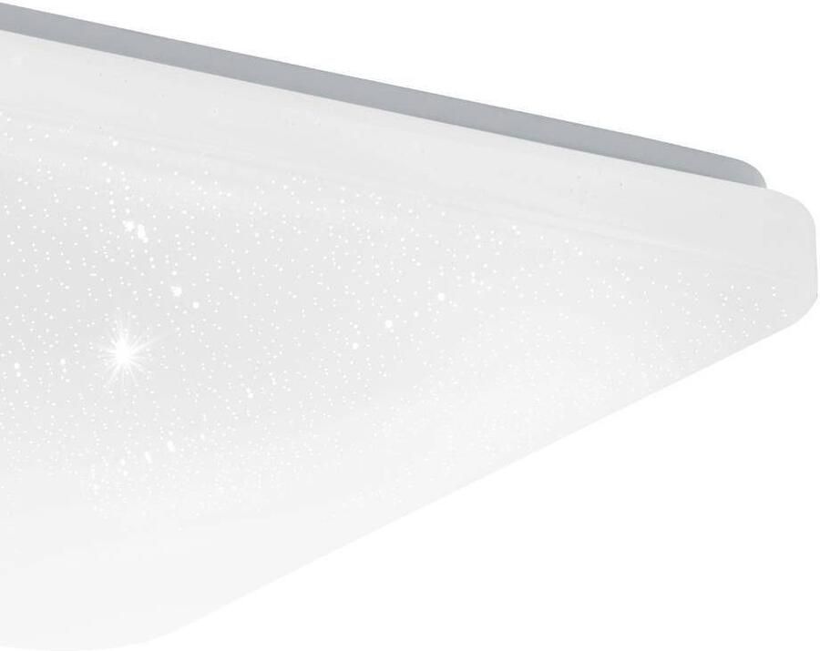 EGLO Led-plafondlamp FRANIA-S plafondlamp wit kristaleffect lage opbouw Plafondlamp met sterrenhemel-effect kleur: wit lamp L: 33 cm (1 stuk) - Foto 2