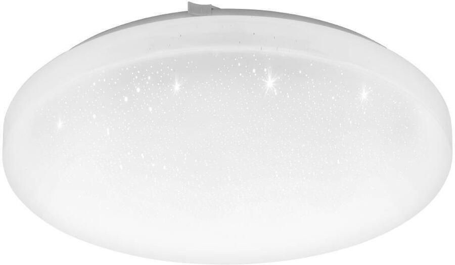 EGLO Led-plafondlamp FRANIA-S plafondlamp wit kristaleffect lage opbouw Plafondlamp met sterrenhemel-effect staal kunststof Ø: 33 cm (1 stuk) - Foto 4