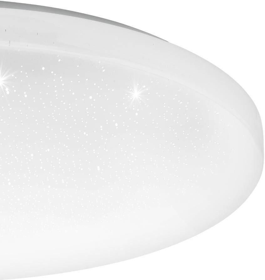 EGLO Led-plafondlamp FRANIA-S plafondlamp wit kristaleffect lage opbouw Plafondlamp met sterrenhemel-effect staal en kunststof Ø: 43 cm (1 stuk) - Foto 2