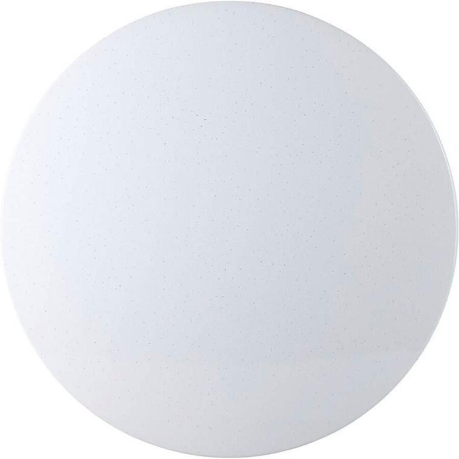 EGLO Led-plafondlamp FRANIA-S plafondlamp wit kristaleffect lage opbouw Plafondlamp met sterrenhemel-effect staal en kunststof Ø: 43 cm (1 stuk)