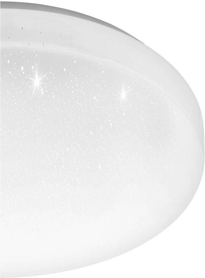 EGLO Led-plafondlamp FRANIA-S plafondlamp wit kristaleffect lage opbouw wit ø28 x h7 cm inclusief 1x led-plank (elk 10w) warmwit (1 stuk) - Foto 2