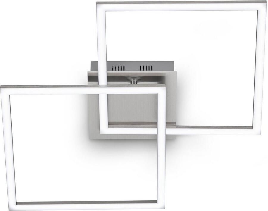 EGLO Led-plafondlamp Palmaves plafondlamp nikkel-mat geborsteld nachtlamp vierkanten (1 stuk) - Foto 2