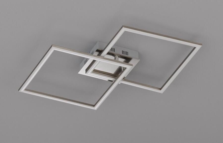 EGLO Led-plafondlamp Palmaves plafondlamp nikkel-mat geborsteld nachtlamp vierkanten (1 stuk) - Foto 5