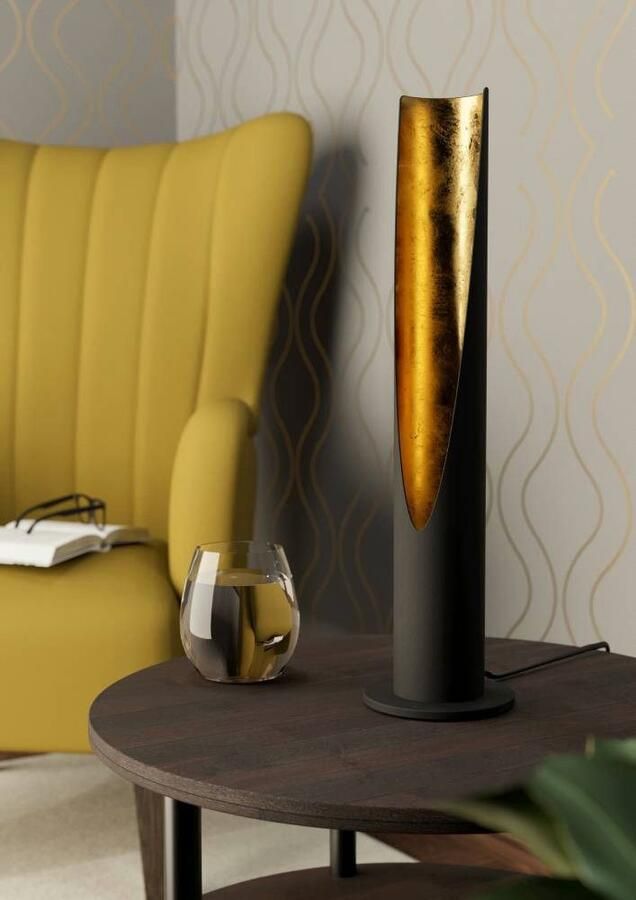 EGLO Led-tafellamp BARBOTTO Tafellamp staaflamp van metaal bedlampje GU10 schakelaar - Foto 4