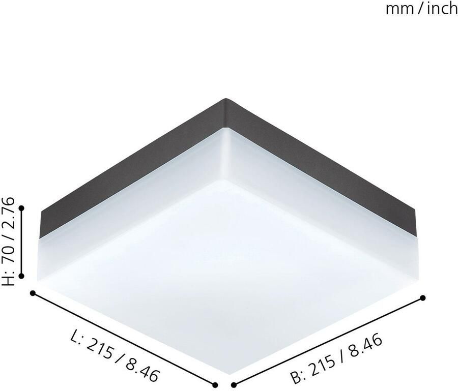 EGLO Ledplafondlamp voor buiten SONELLA Led verwisselbaar - Foto 4