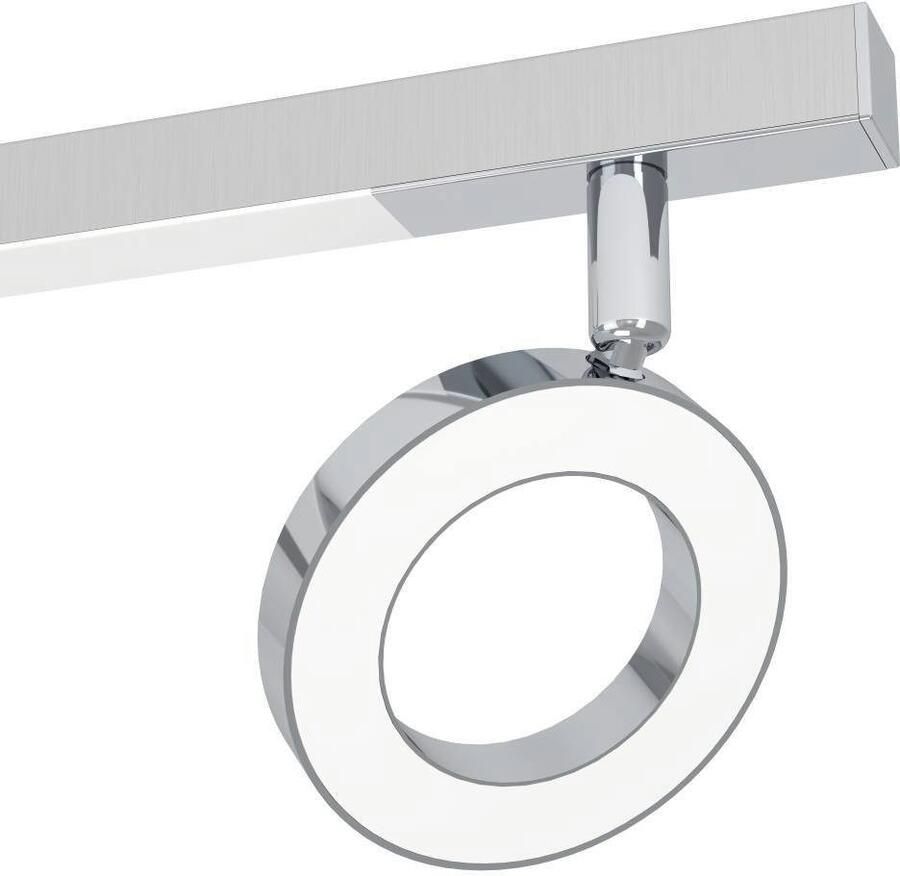 EGLO Ledplafondspots CARDILLIO 1 plafondlamp chroom 3-vlamig draaibare lampenkoppen