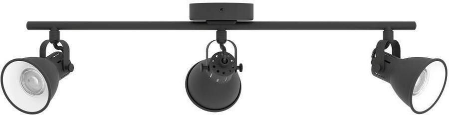 EGLO Ledplafondspots SERAS 2 plafondlamp woonkamerlamp spot zwart metaal GU10 - Foto 7