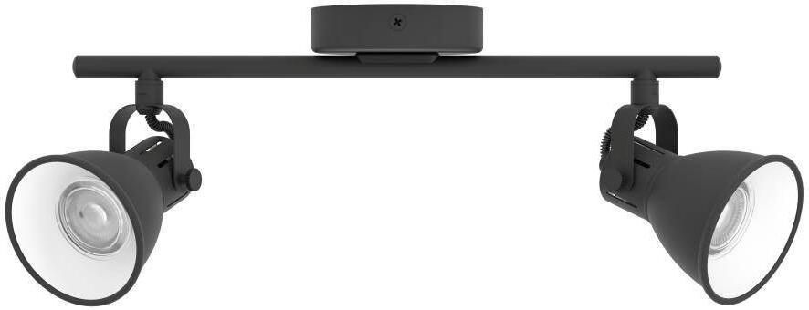 EGLO Ledplafondspots SERAS 2 plafondlamp woonkamerlamp spot zwart metaal GU10 - Foto 7