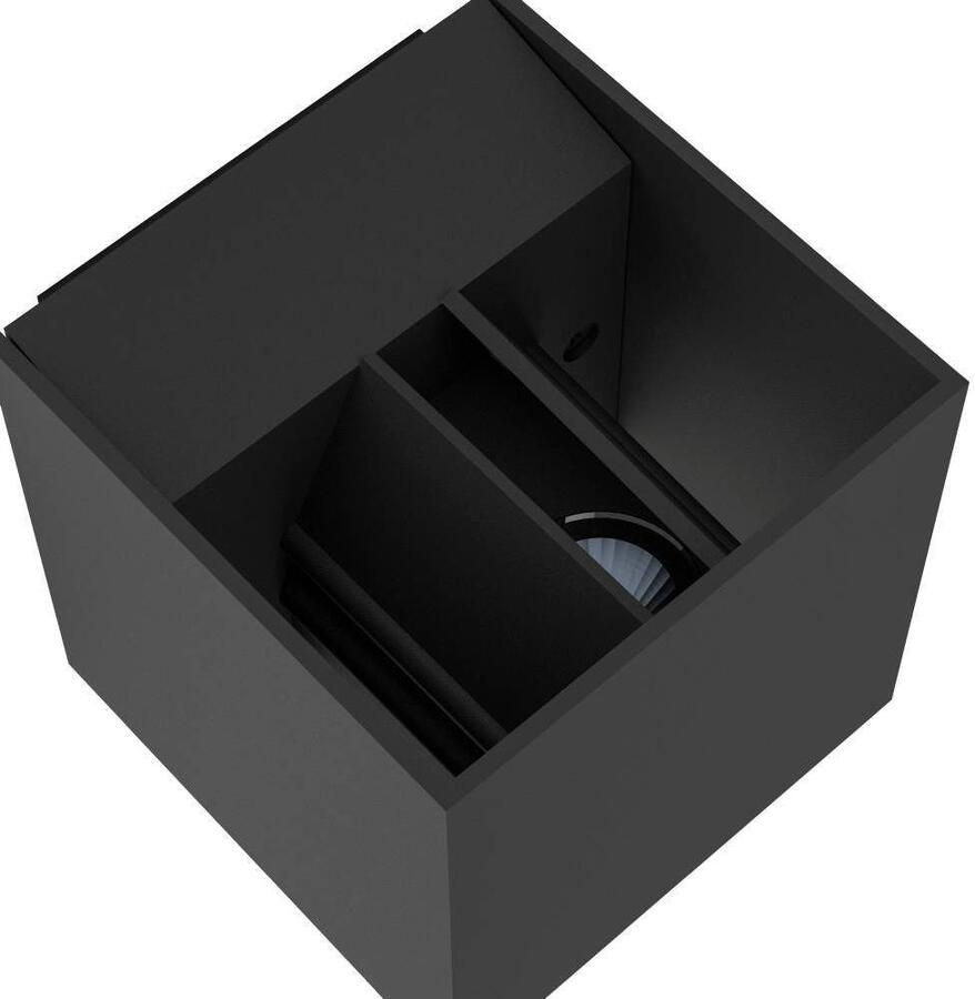 EGLO Ledwandlamp voor buiten CALPINO buitenwandlamp IP54 antraciet warmwit buitenlamp LED wandlamp van aluminium in antraciet lamp IP54 (1 stuk)