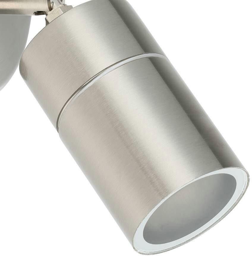 EGLO Ledwandlamp voor buiten STOCKHOLM1 spot wandspot buitenlamp roestvrij staal zilver IP44 (1 stuk) - Foto 3