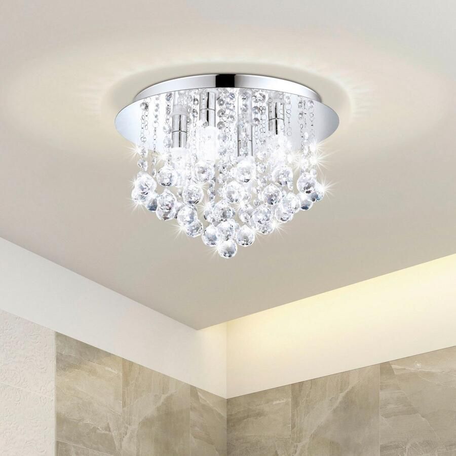 EGLO  Batholino Almonte - Plafondlamp - 4 Lichts - Chroom - Helder - Foto 3