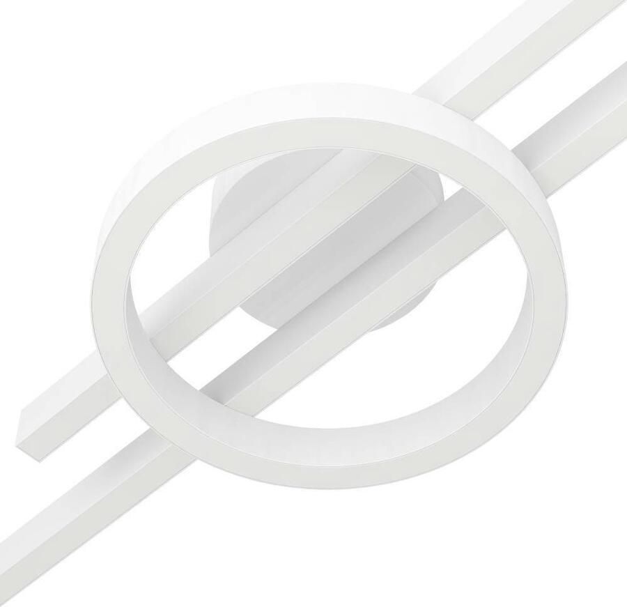 EGLO Plafondlamp AMANDOLO Deckenlampe Alu Stahl und Kunststoff Flurlampe Lampe dimmbare plafondlamp afstandsbediening metaal in wit rgb backlight (1 stuk) - Foto 2