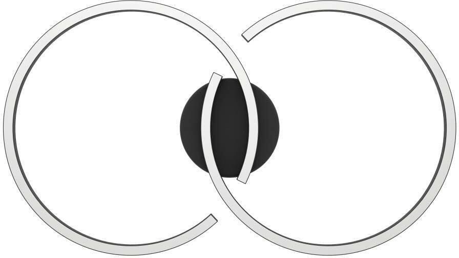 EGLO Plafondlamp AMANDOLO Deckenlampe Alu Stahl und Kunststoff Flurlampe Lampe dimmbare plafondlamp afstandsbediening metaal in zwart rgb backlight (1 stuk) - Foto 3