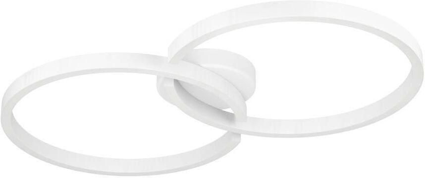 EGLO Plafondlamp AMANDOLO Deckenlampe Alu Stahl und Kunststoff Flurlampe Lampe dimmbare plafondlamp afstandsbediening metaal in wit rgb backlight (1 stuk) - Foto 4