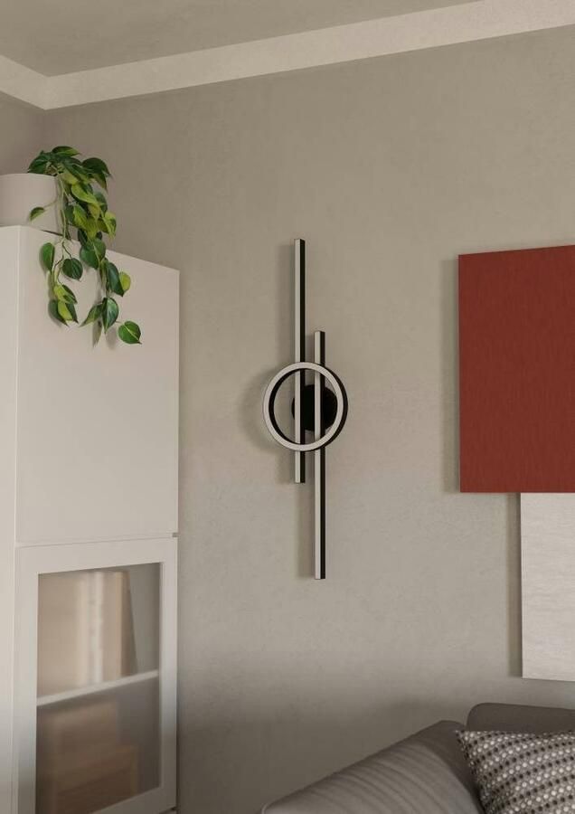 EGLO Plafondlamp AMANDOLO Deckenlampe Alu Stahl und Kunststoff Flurlampe Lampe dimmbare plafondlamp afstandsbediening metaal in zwart rgb backlight (1 stuk) - Foto 3