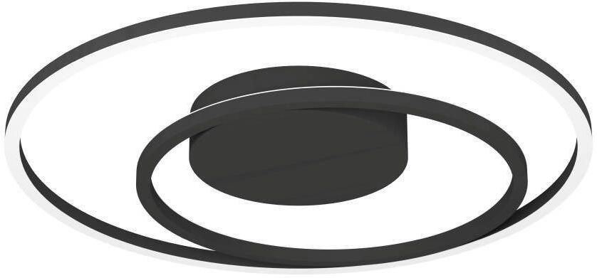 EGLO Plafondlamp CALAGRANO-Z plafondlamp zwart wit ZigBee 3.0 backlight timer App spraakbesturing Alexa ‎‎Ø45cm excl. afstandsbediening Disco-Modus (1 stuk) - Foto 8