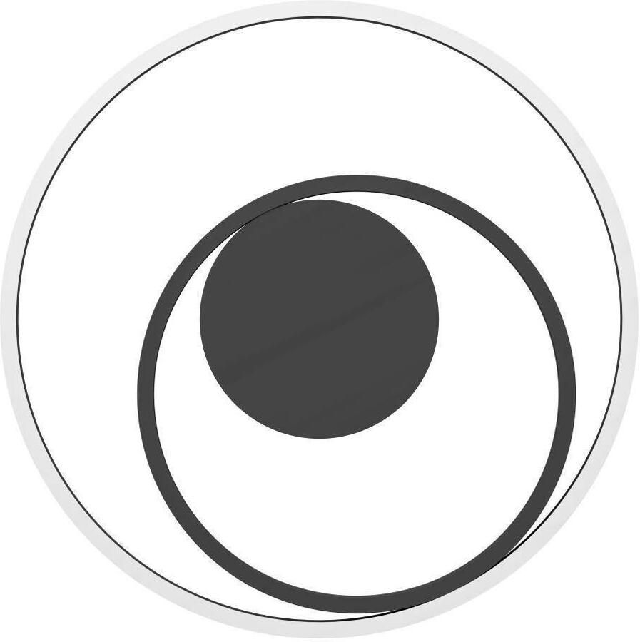 EGLO Plafondlamp CALAGRANO-Z plafondlamp zwart wit ZigBee 3.0 backlight timer App spraakbesturing Alexa ‎‎Ø45cm excl. afstandsbediening Disco-Modus (1 stuk) - Foto 3